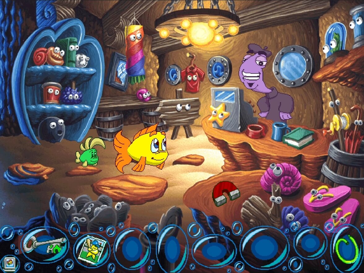 Freddi Fish 5 The Case of the Creature of Coral Cove - геймплей игры Windows